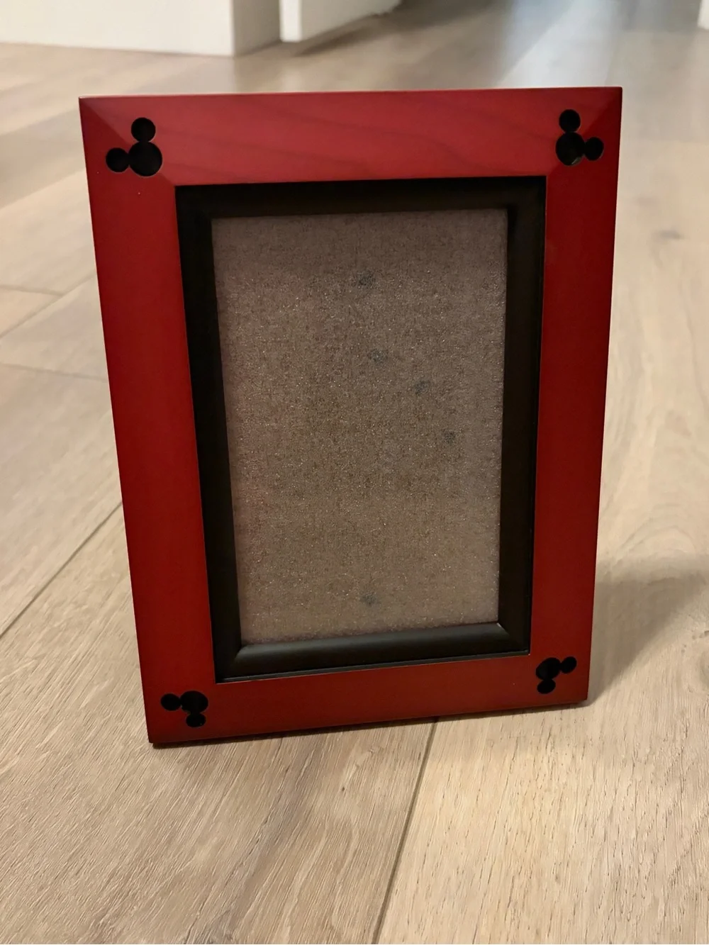 Walt Disney World Parks Mickey Mouse Beveled Wood 4x6 Cherry Frame